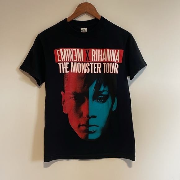 Alstyle Other - Eminem Tee Rhianna T-Shirt Small Monster Tour Black  Rap HipHop Music Dr Dre